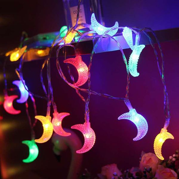 

strings miflame 1.5m/3m/6m moon led string lights holiday lighting fairy garland for christmas tree wedding party ramadan decoration