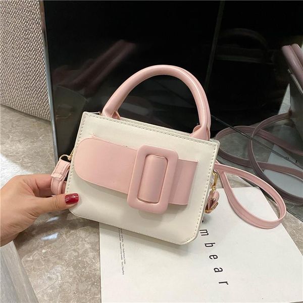

evening bags contrast color square underarm crossbody bag 2021 summer pu leather women's designer handbag small shoulder messenger