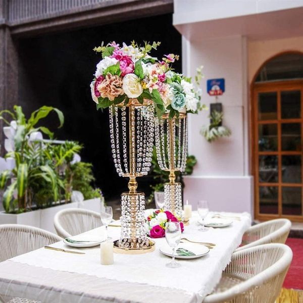 

party decoration 16pcs)wrought iron centerpiece wedding backdrop flower vase table stand road lead 262