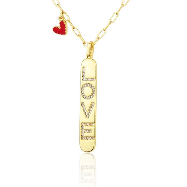 

pendant necklaces 2021 design fashion for women girls birthday wedding party gift love letter necklace gold color name jewelry chain, Silver