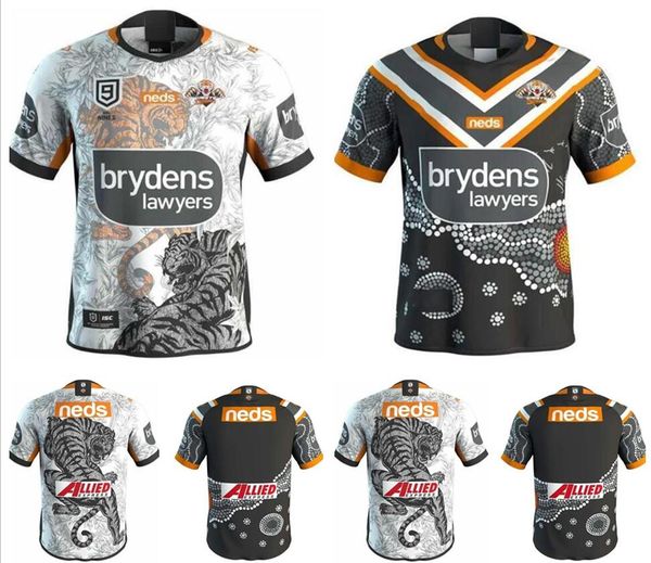 

2021 western tigers jerseys shirts 20 21 australia wests west tiger rugby shirt s-5xl, Black;gray