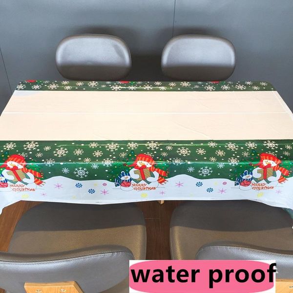 

table cloth waterproof and oil-proof pvc christmas tablecloth cartoon pattern decorations 108*180cm