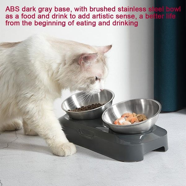 

pet bowls stainless steel adjustable tilted water stand supplies for cat dog feeder products & feeders