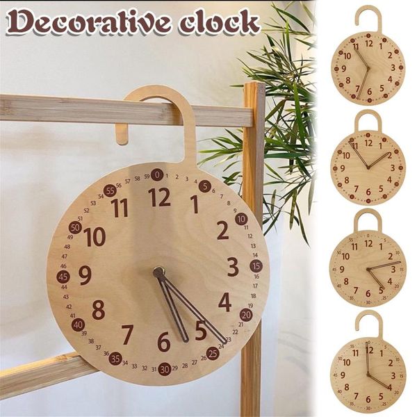 

home decoration wooden silent clocks wall clock digital living room quartz needle