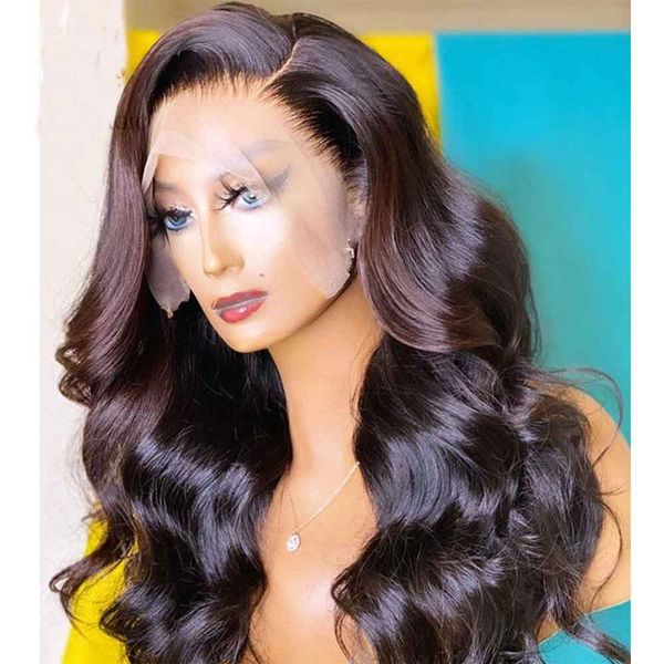 

synthetic wigs 26inch 180%density long nayural wave lace front wig for women with baby hair heat resistant fiber daily wear, Black