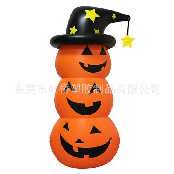 Tumbler inflável homem de abóbora PVC Halloween brinquedo adereços decorativos