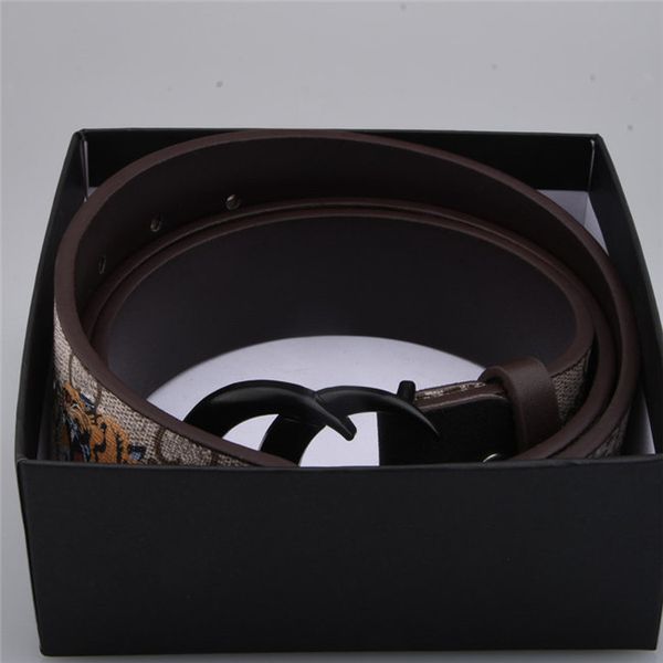 

2021 men and women's leather black belt brand women snake big gold buckle designer men's5 classic leisure pearl belts with box, Black;brown
