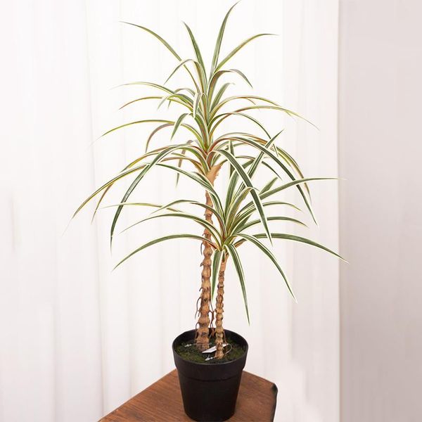 

decorative flowers & wreaths 70cm tropical plants large artificial palm tree bonsai pu dracaena leaves fake monstera leafs green plant for h