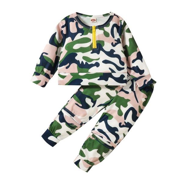 

clothing sets 1-3years toddler baby 2pcs fall outfits, long sleeve crew neck 1/2 zip + bow front pants set, White