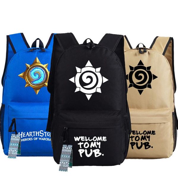 

backpack heroes of game shoulder bag travel schoolbag zipper students laptop