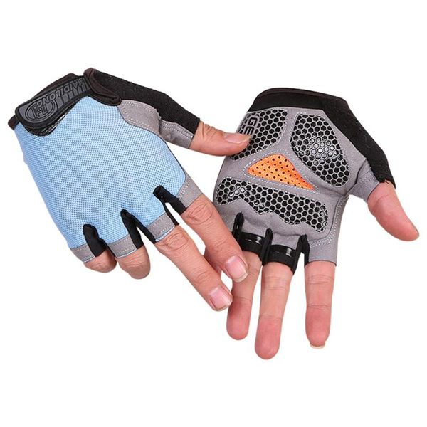 

cycling gloves mtb bike glove anti slip breathable outdoor half finger sports short for accessory, Black