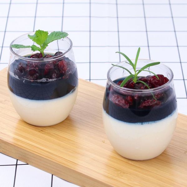 

disposable cups & straws 30pcs thick pet cake ice cream pudding jelly yogurt dessert transparent plastic cute cup party favors fruit salad f