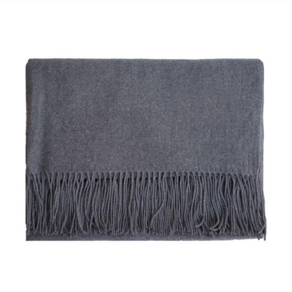 

100% Cashmere Women And Men Scarf Winter Warm Fashion Scarves Mens Neck Warm Black Navy Grey Scarf For Woman New Plain Color l Female Shawl, Blue;gray