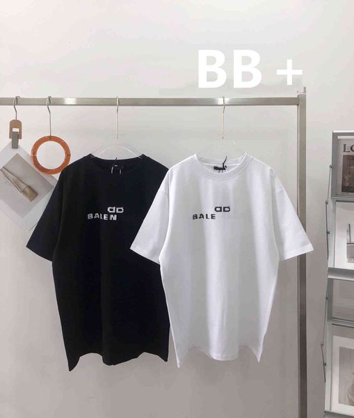 

luxury design mosaic letter printed short t-shirt for women's summer loose and simple half sleeve lover's bottom coat, White