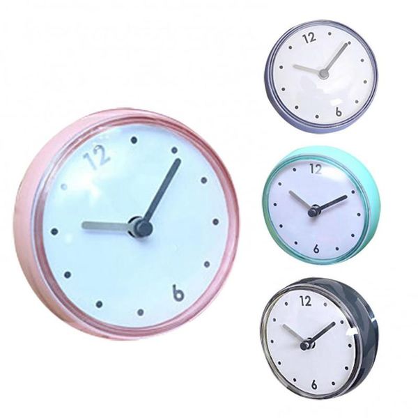 

wall clocks waterproof sucker alarm clock kitchen bathroom bath shower with suction cup decoration