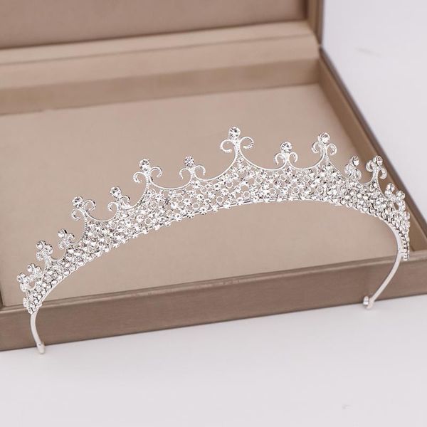 

hair clips & barrettes crowns for bridal rhinestones crystal accessories jewelry vintage wedding tiaras sparkling princess queen pageant, Golden;silver
