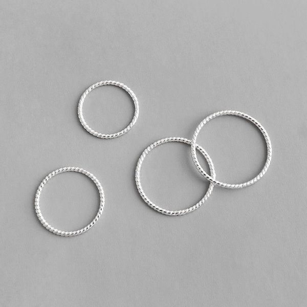 

cluster rings genuine pure 100% 925 sterling silver knuckle ring set small finger midi simple design fashion jewelry women, Golden;silver