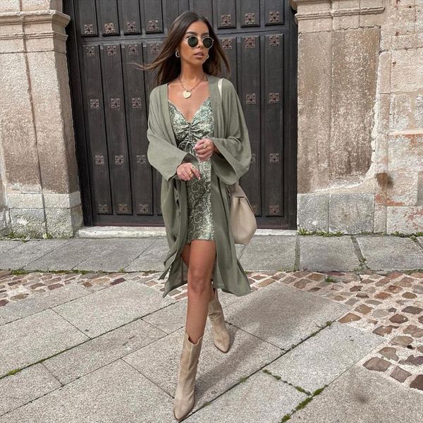 

sling mini v neck with womens dress gathered detail fashion elegant chic lady woman printed flowing dresses, Black;gray