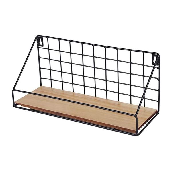 

floating shelves wall mounted rustic wood wire frame hanging shelf for bedroom bathroom living room kitchen office storage & organization