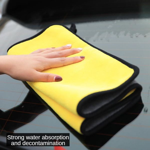 

car sponge wash microfiber towel cleaning and drying cloth edging care detail suitable for washing vehicle