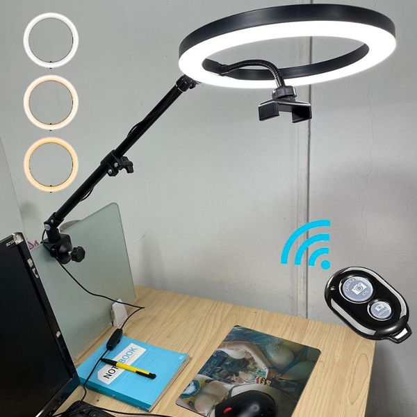 

flash heads 26cm ring light pography lighting phone ringlight tripod stand clip po led selfie bluetooth fill lamp video youtube live