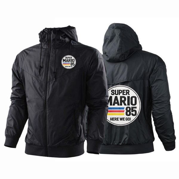 

men's hoodies & sweatshirts 2021 spring/summer style novelty plumber print sports sweatshirt cardigan streetwear hoodie zipper patchwor, Black