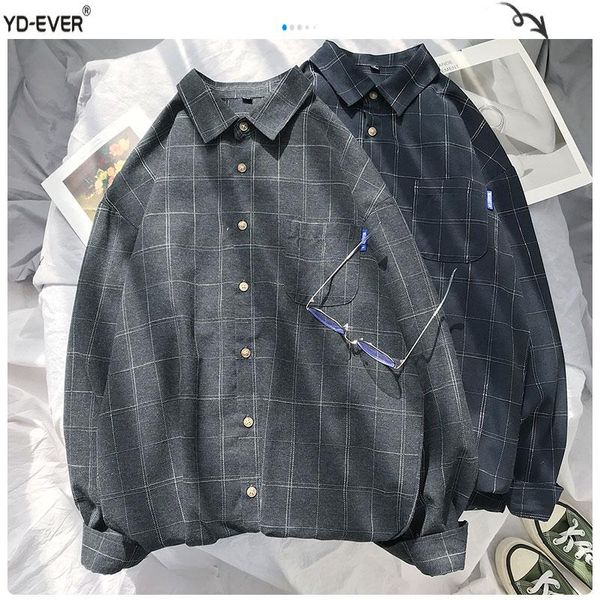 

women's blouses & shirts 2021 fashion shirt casual style female long sleeve plaid plus size harajuku office -d, White