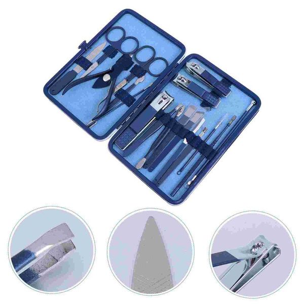 

nail art kits 18pcs professional manicure tools portable kit clipper with case