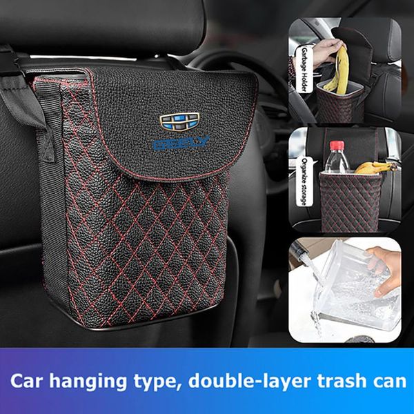 

other interior accessories car trash bin multifunctional storage box hanging case for geely emgrand atlas coolray ec7 ec8 gs gc2 gc5 gc6 gc7