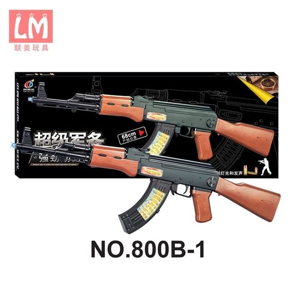 

electric eight tone ak47 model children's toy light flash simulation sound electric vibrating gun