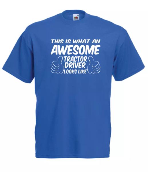 

awesome tractor driver xmas gift idea mens women t shirts multi-color s-2xl, White;black