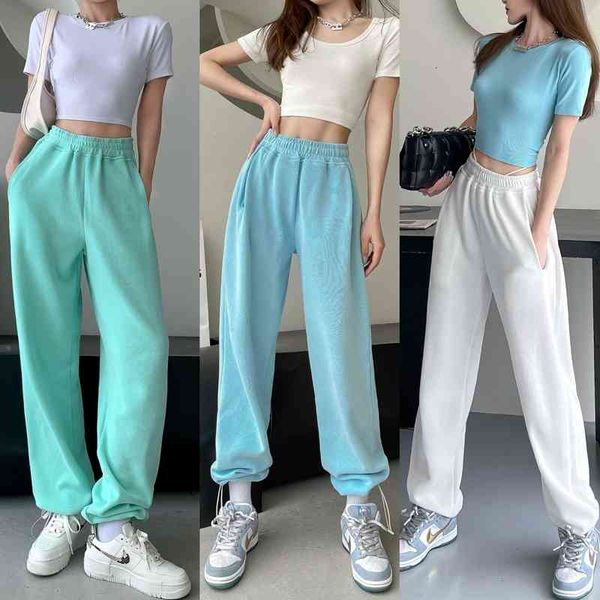 

women's jeans arrival spring summer korean style women loose elastic waist harem pants casual all-matched cotton ankle-length w341, Blue