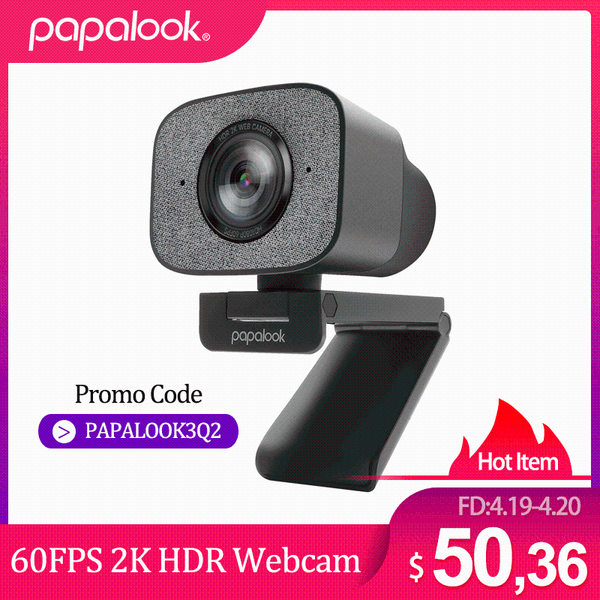 

webcam pc, papalook pa930 2k hdr streaming live web camera with dual stereo mic 90degree angle for obs/skype/zoom webcams