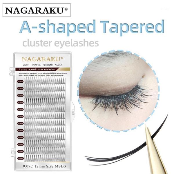 

a shape tapered cluster eyelash extension individual volume fans lashes makeup blister faux mink eyelashes1