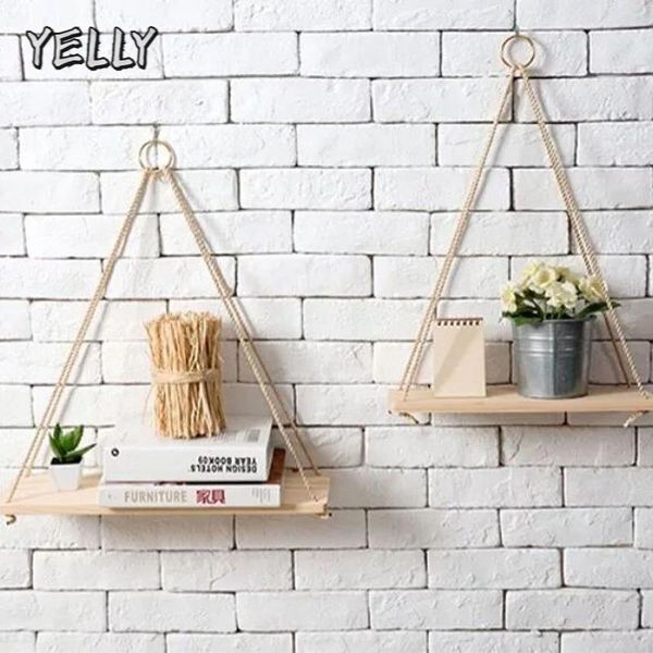 

hooks & rails 1pc nordic style wood punch-shelves wall clapboard decoration children room kids bedroom storage holders display stand ra