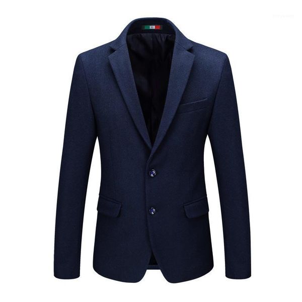 

men's suits & blazers 2021 autumn winter brand wool wedding party male slim fit jacket men casual business woolen coats, White;black