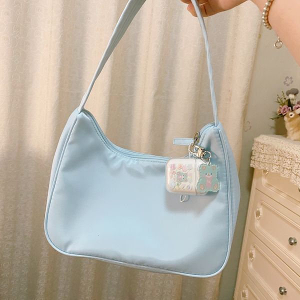 

female 2021 blue armpit bag one shoulder magic stick simple hand