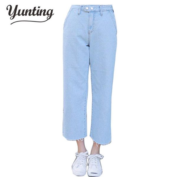 

europen boyfriend style women high waisted pants jeans cowboy harem vintage ankle-length loose women's, Blue