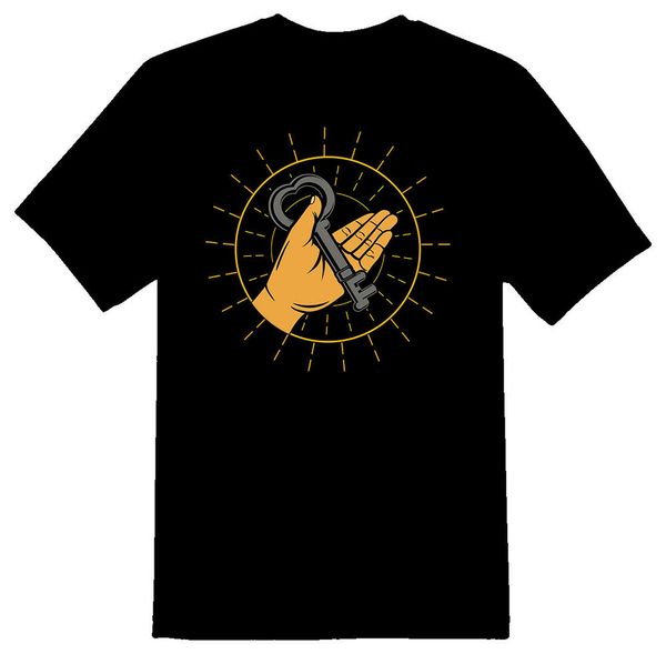 

key of life black or white tee shirt, White;black