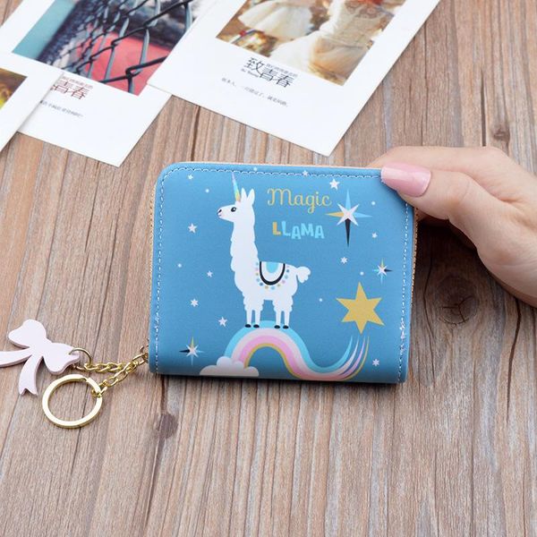 

wallets 2021 wallet women's short zipper coin zero cute fashion printing korean mini, Red;black