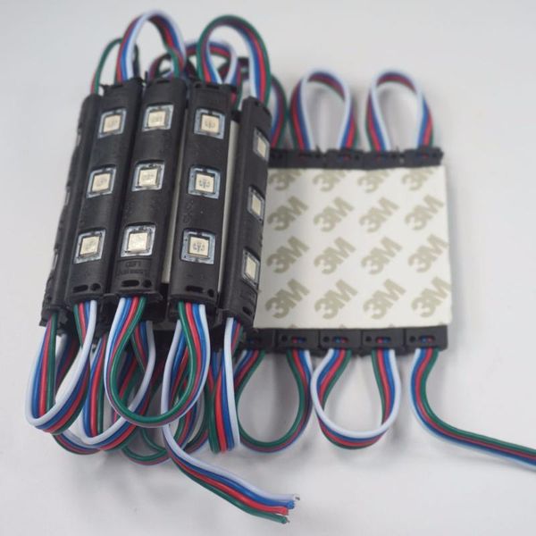 

black abs shell rgb 3 leds injection led module dc 12v signs modules