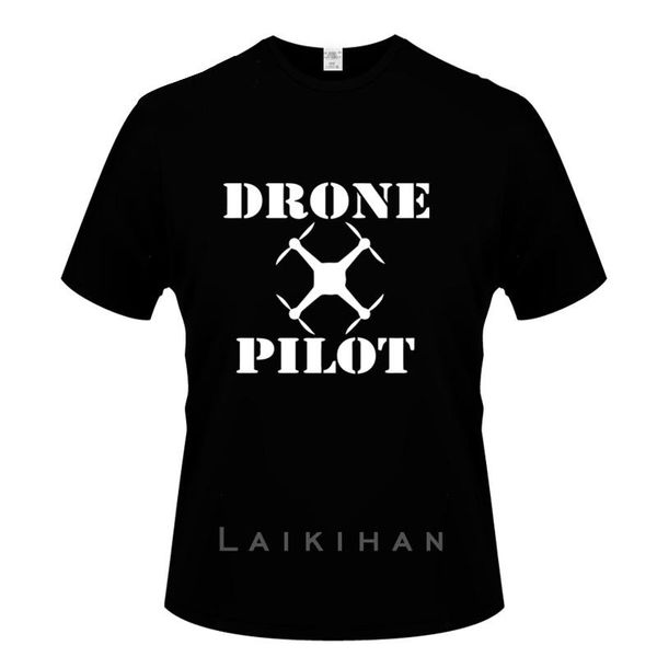 

letter short sleeve t-shirts drone pilot print hip hop fashion men/women summer casual clothes men's, White;black