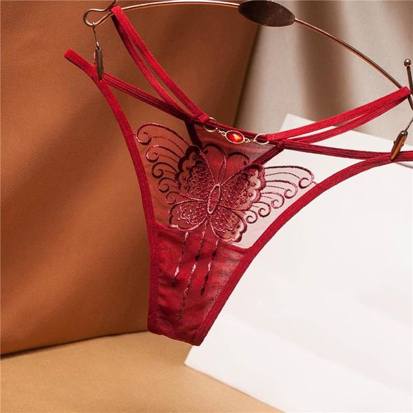 

women's panties fashion women lace underwear see through embroidered sheer low waist g-string thong summer transparent underpants, Black;pink