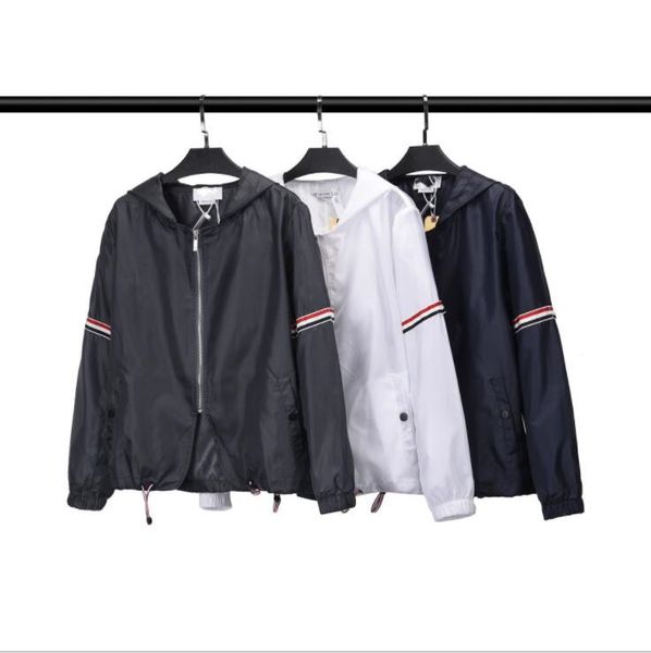 

men's/women's jacket new sun protection clothing tb skin clothing couple hooded long-sleeved jacket, Black;brown