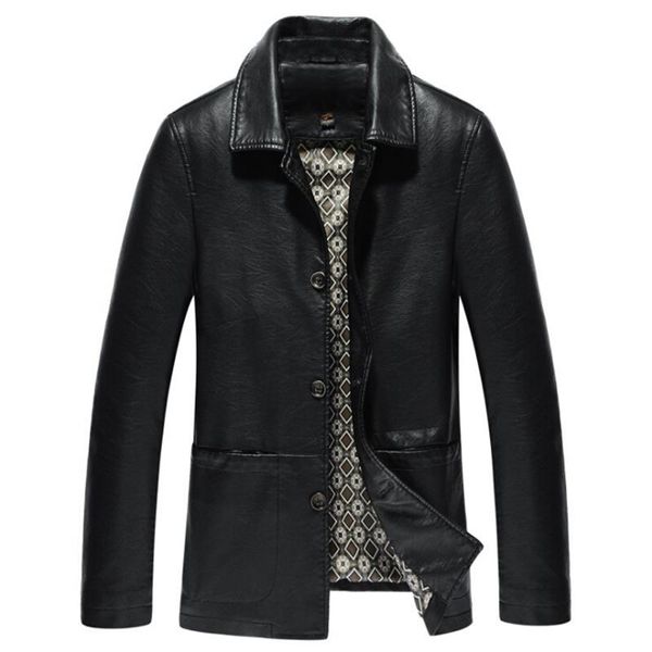 

men's jackets leather jacket men soft sheepskin business casual coats spring autumn fashion male motorcycle biker faux 4xl, Black;brown