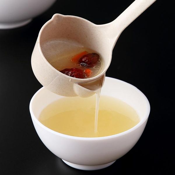 

spoons oil scoop kitchen soup separator wheat straw long handle filter furniture utensils