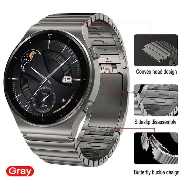 

watch bands 22mm metal strap for huawei gt 2 pro 2e samsung galaxy 3 gear s3 replace bracelet honor magic accessories, Black;brown