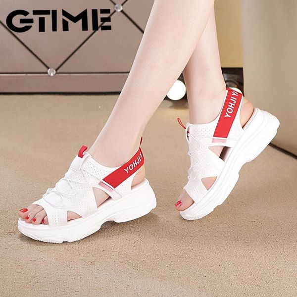 

sandals fashionable open-toed sports elastic with white chunky thick-soled platform shoes 2021 summer women'sshoes#sjpae-348, Black