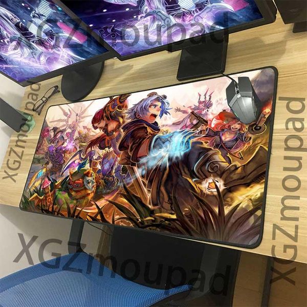 

mouse pads & wrist rests xgz customized large gaming pad black lock edge watercolor style anime computer keyboard personality table mat non-