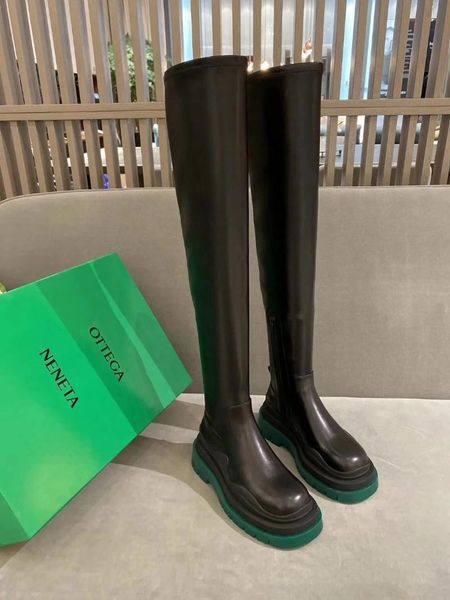 

boots knee length in autumn and winter of 2021, Black